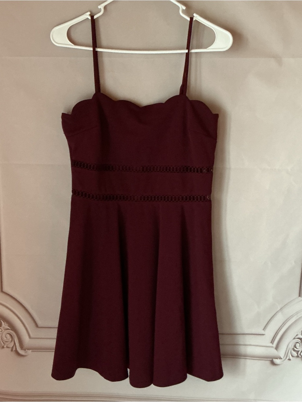 Trixxi ✨Dark Pink Mini Dress Spaghetti Strap Adjustable Straps  Large NWT